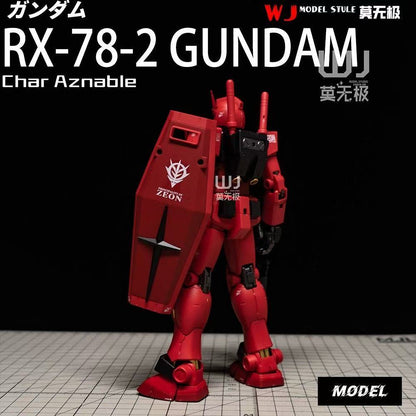 ( WJ Studio ) Customized Painted SUPA 1/100 MG RX-78-2 Ver. 2.0 (Third Party, Not Original Bandai) Char Version