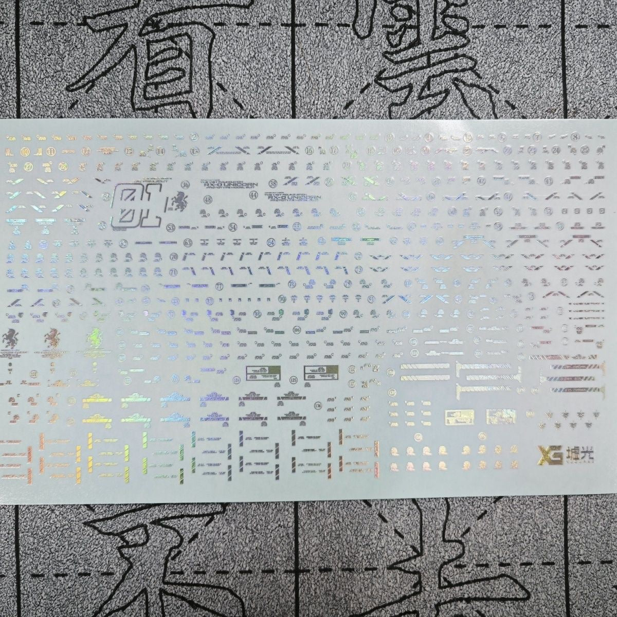 Holographic Water Decal for MGEX Unicorn Gundam 1/100