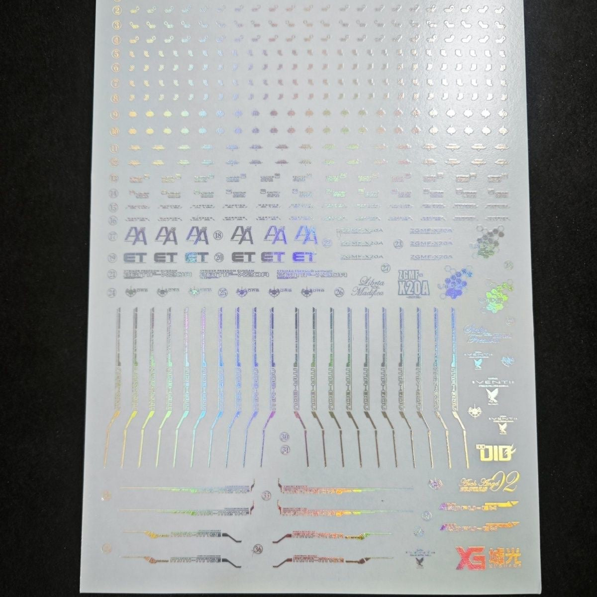 Holographic Water Decal for MGEX Strike Freedom Gundam 1/100