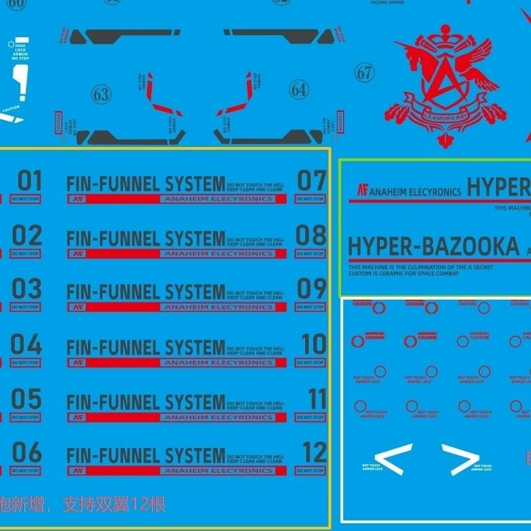Holographic Water Decal for RG Nu Gundam 1/144