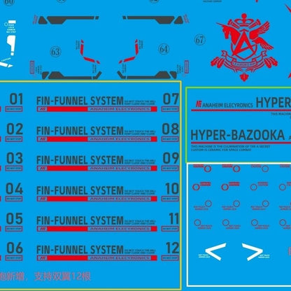 Holographic Water Decal for RG Nu Gundam 1/144