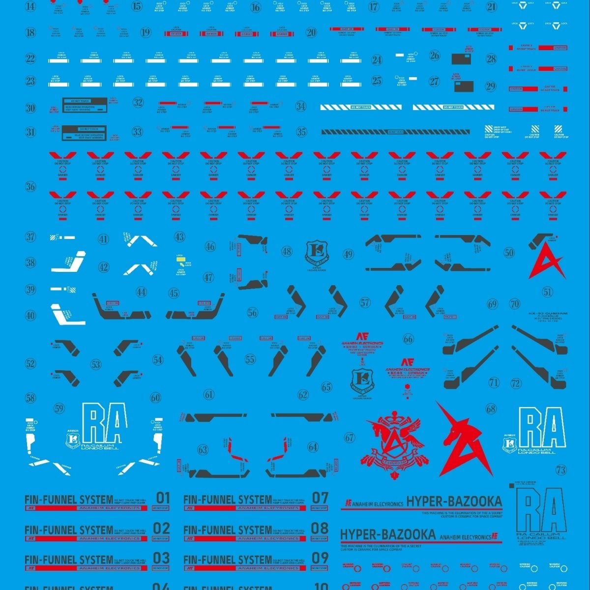 Holographic Water Decal for RG Nu Gundam 1/144