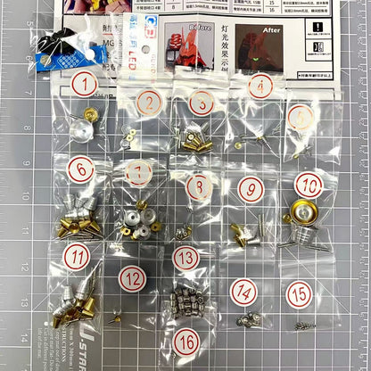 Metal Thrusters Replacement Parts Set For MG Sazabi Ver. Ka 2.0 with LED (Gold Ver.)