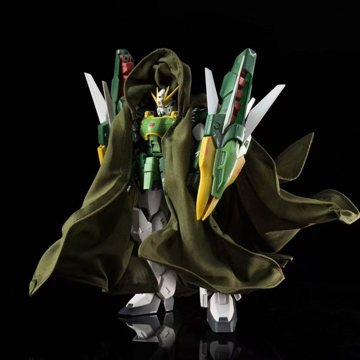 AW Hand-crafted Green Cloth Cloak Cape with Wire for 1/100 Model Kit (Capes only, does not contain model kit)