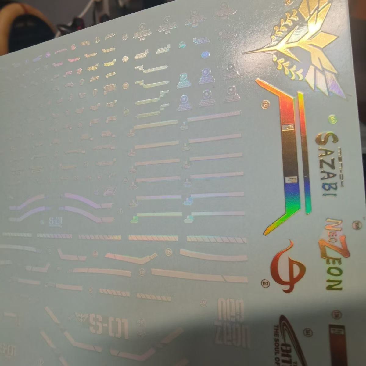 Holographic Water Decal for MG Sazabi Ver.ka 1/100