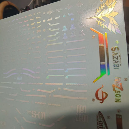 Holographic Water Decal for MG Sazabi Ver.ka 1/100