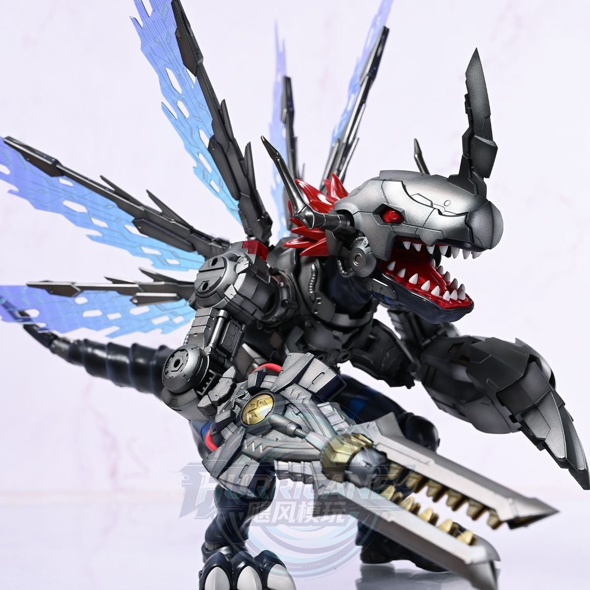 [Hurricane Workshop] Customized Painted JWS (Third Party, not Original Bandai) Figure-rise Standard Amplified Metalgreymon Dark Ver.