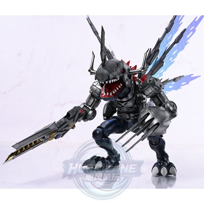 [Hurricane Workshop] Customized Painted JWS (Third Party, not Original Bandai) Figure-rise Standard Amplified Metalgreymon Dark Ver.