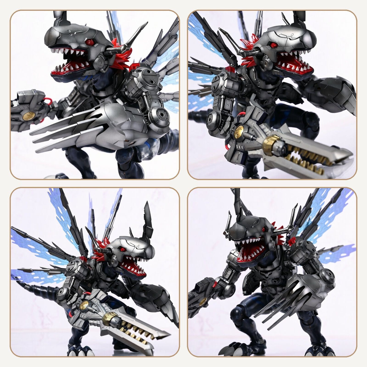 [Hurricane Workshop] Customized Painted JWS (Third Party, not Original Bandai) Figure-rise Standard Amplified Metalgreymon Dark Ver.