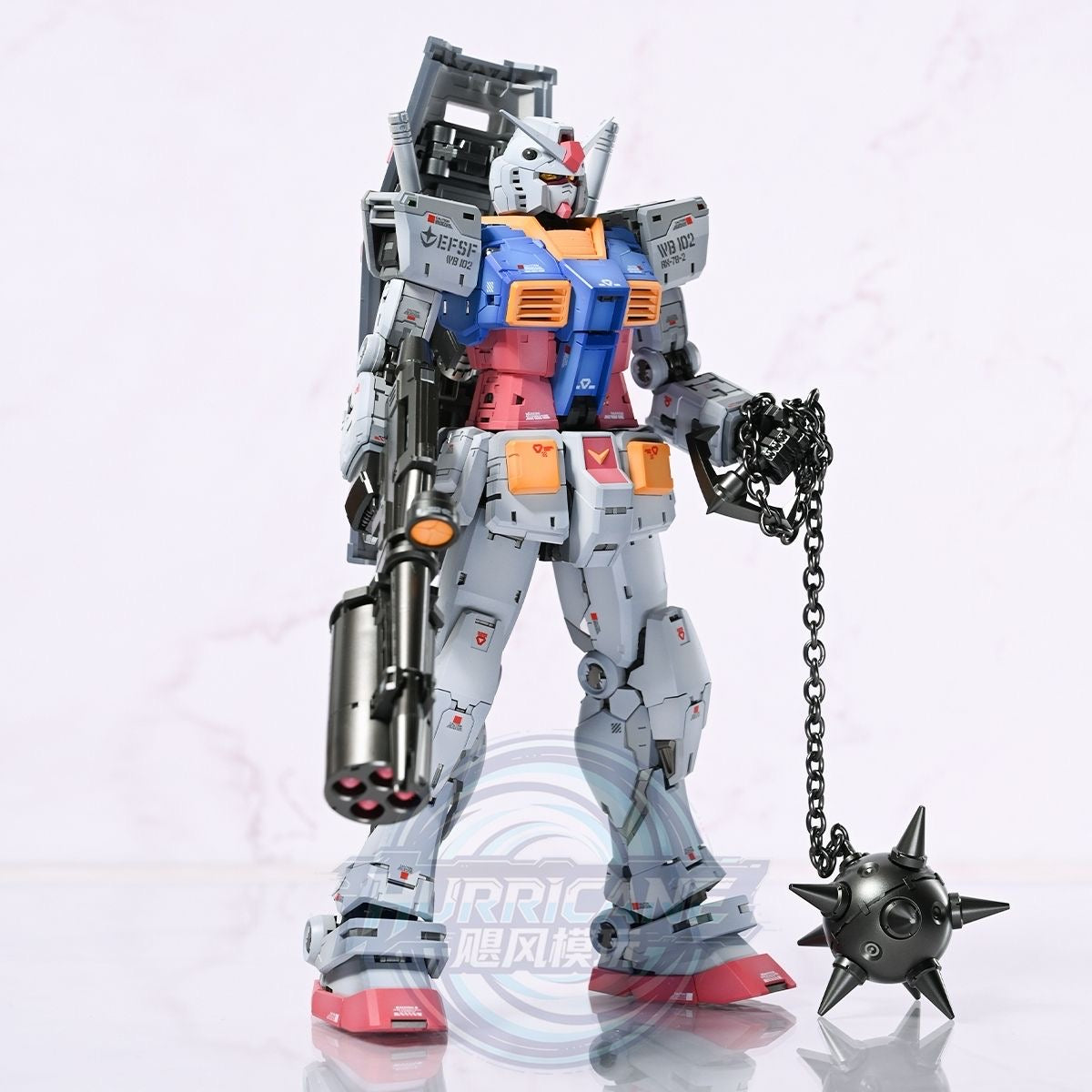 [Hurricane Workshop] Customized Painted Fat Cat 1/100 Scale RG RX-78-2 Ver. 2.0 One Year War Ver.