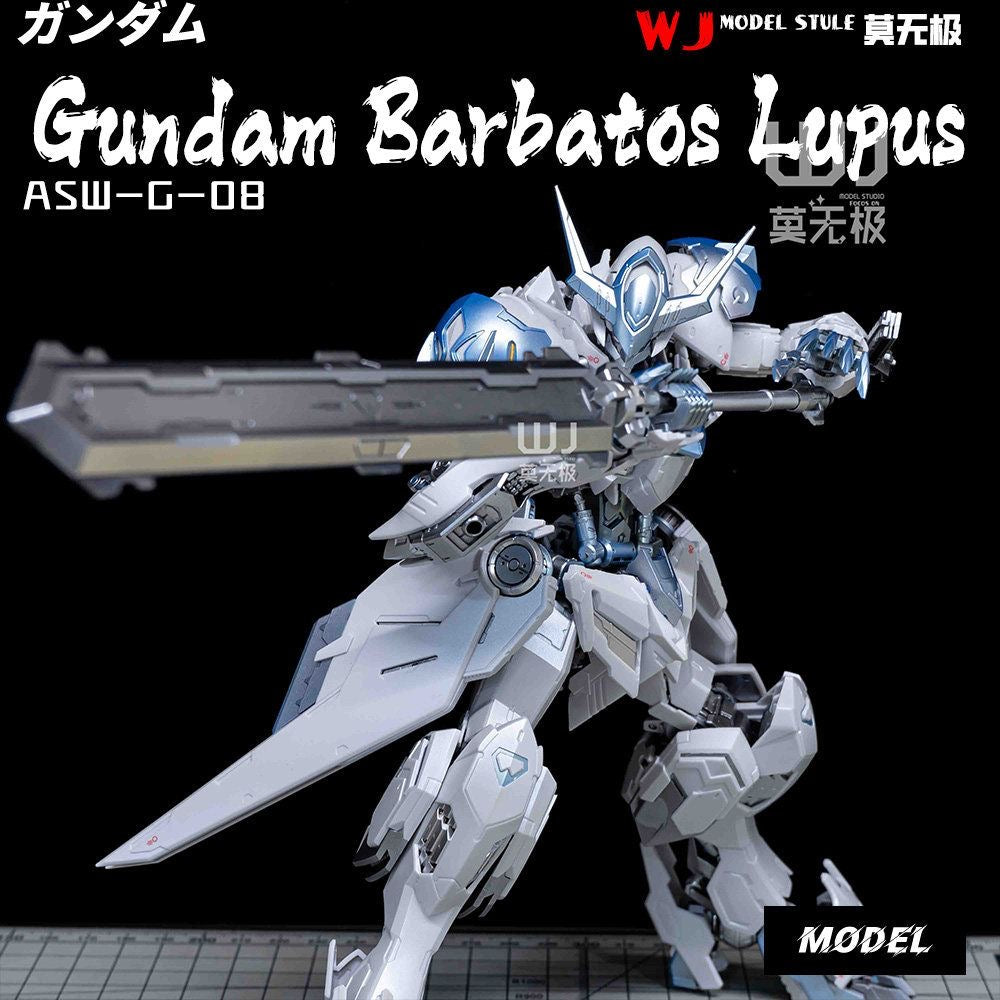 (WJ Studio) Customized Painted SH 1/100 MG Gundam Barbatos Lupus (Third Party, Not Original Bandai) Twilight Coating