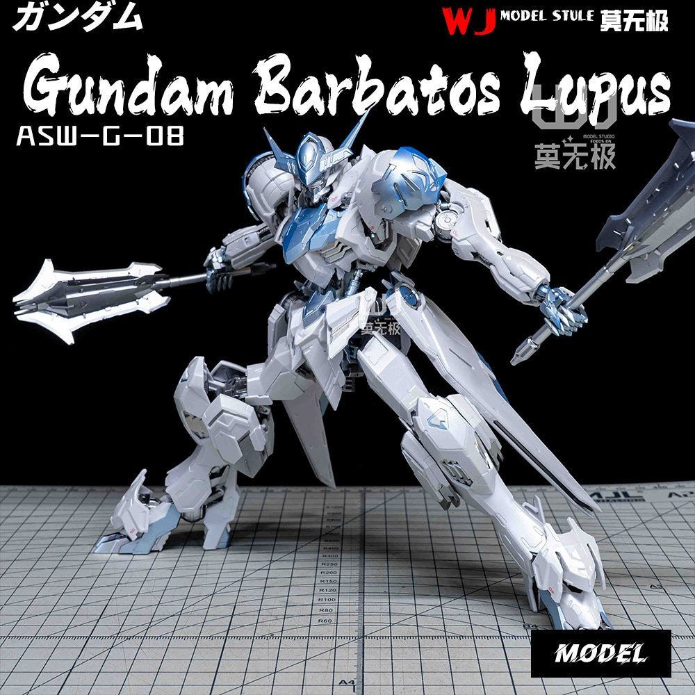 (WJ Studio) Customized Painted SH 1/100 MG Gundam Barbatos Lupus (Third Party, Not Original Bandai) Twilight Coating