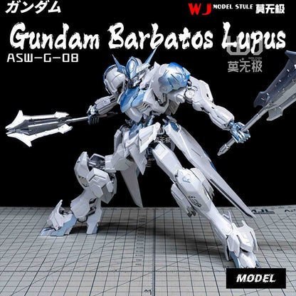(WJ Studio) Customized Painted SH 1/100 MG Gundam Barbatos Lupus (Third Party, Not Original Bandai) Twilight Coating