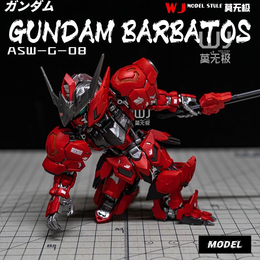 (WJ Studio) Customized Painted GG 1/100 MGSD Gundam Barbatos (Third Party, Not Original Bandai) Amazing Barbatos Version