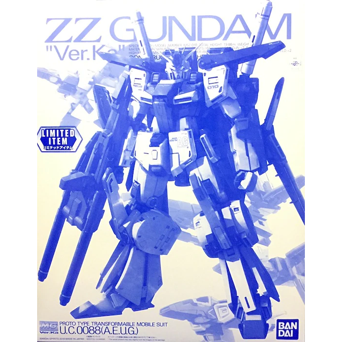 MG ZZ Gundam Ver. Ka [Clear Color] 1/100