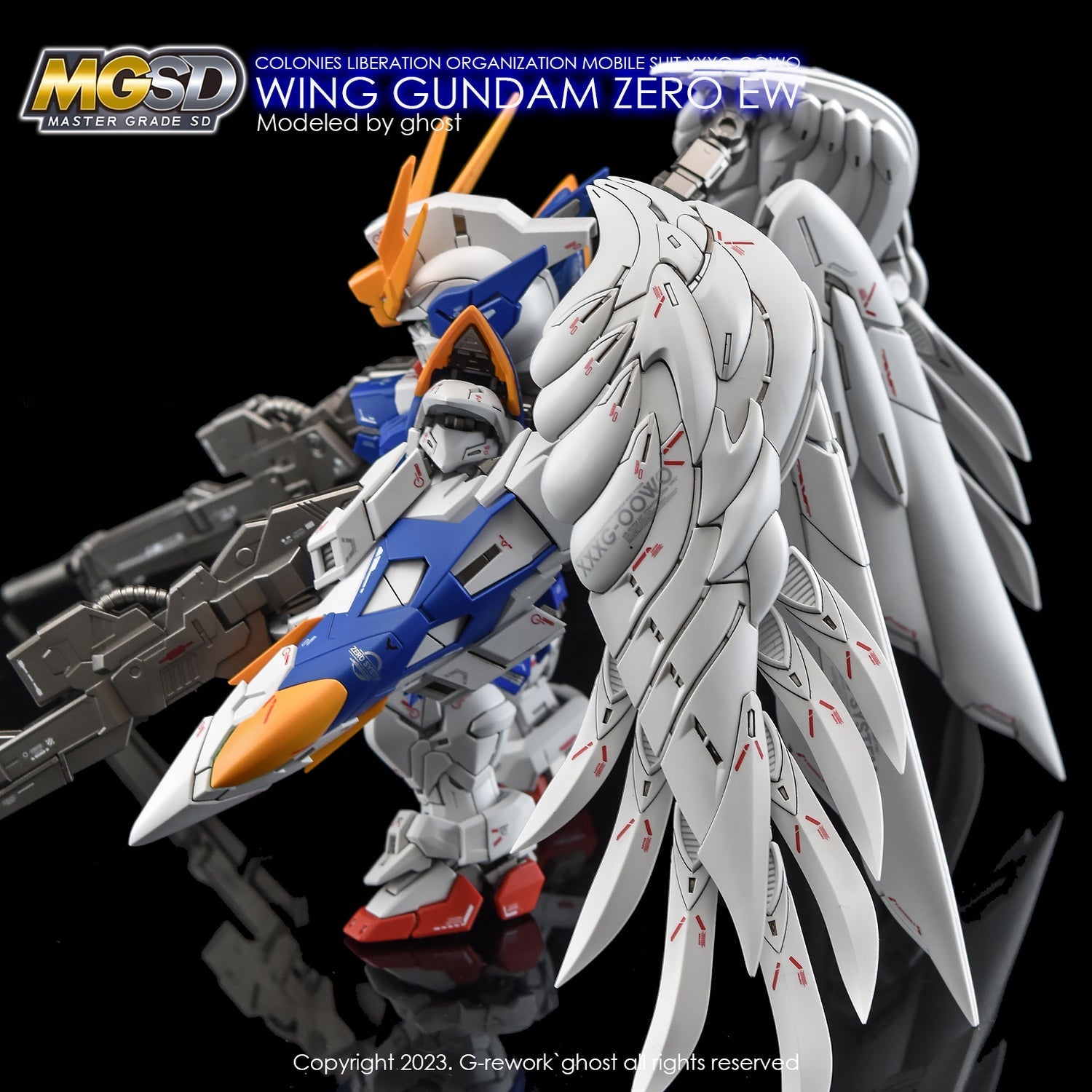 DL Model [MGSD] WING GUNDAM ZERO WATER DECAL (Ghost G-Rework Style