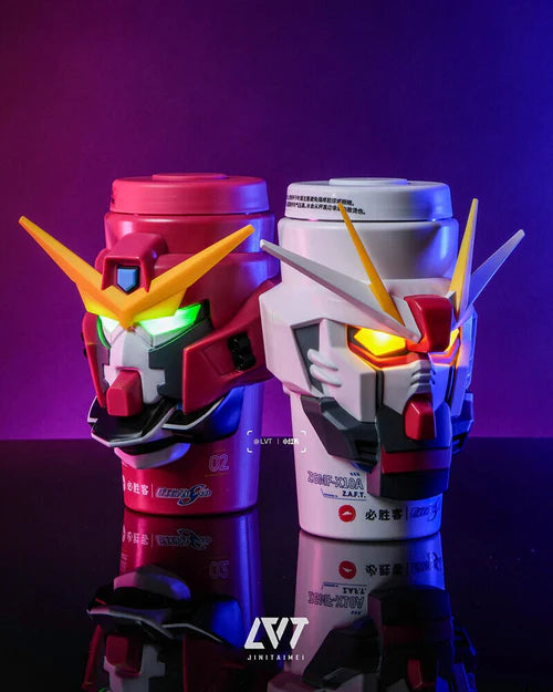 Pizza Hut & Bandai Seed Limited Justice Gundam Stainless Steel Cup with LED