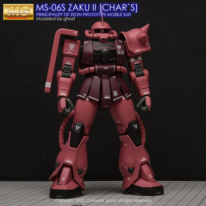 DL Model [MG] ZAKU2 2.0 CHAR WATER DECAL (Ghost G-Rework Style)