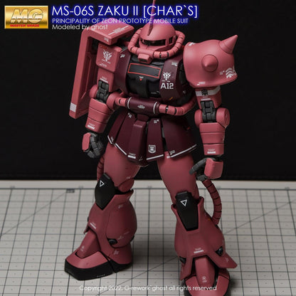 DL Model [MG] ZAKU2 2.0 CHAR WATER DECAL (Ghost G-Rework Style)