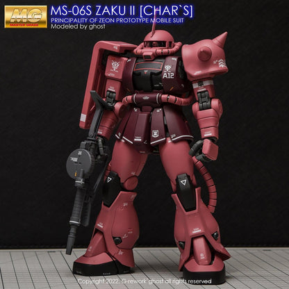 DL Model [MG] ZAKU2 2.0 CHAR WATER DECAL (Ghost G-Rework Style)