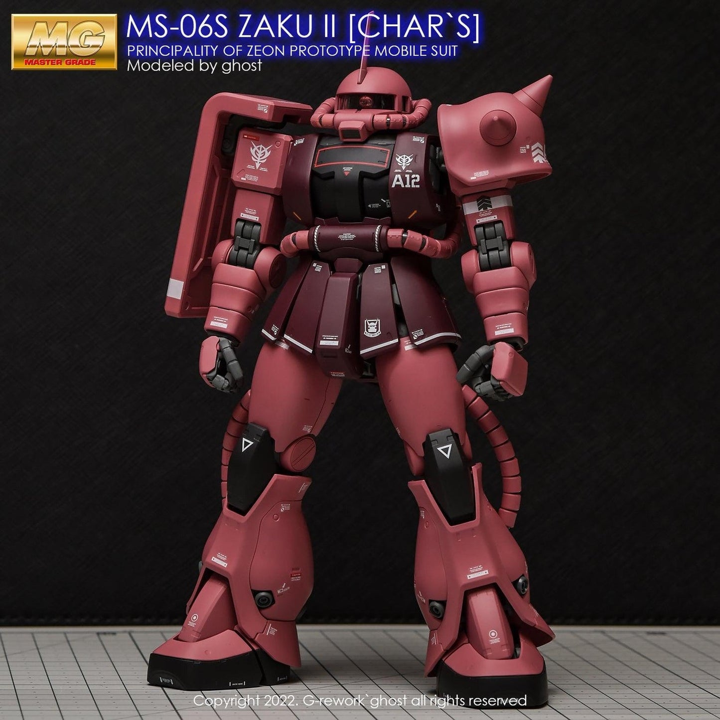 DL Model [MG] ZAKU2 2.0 CHAR WATER DECAL (Ghost G-Rework Style)
