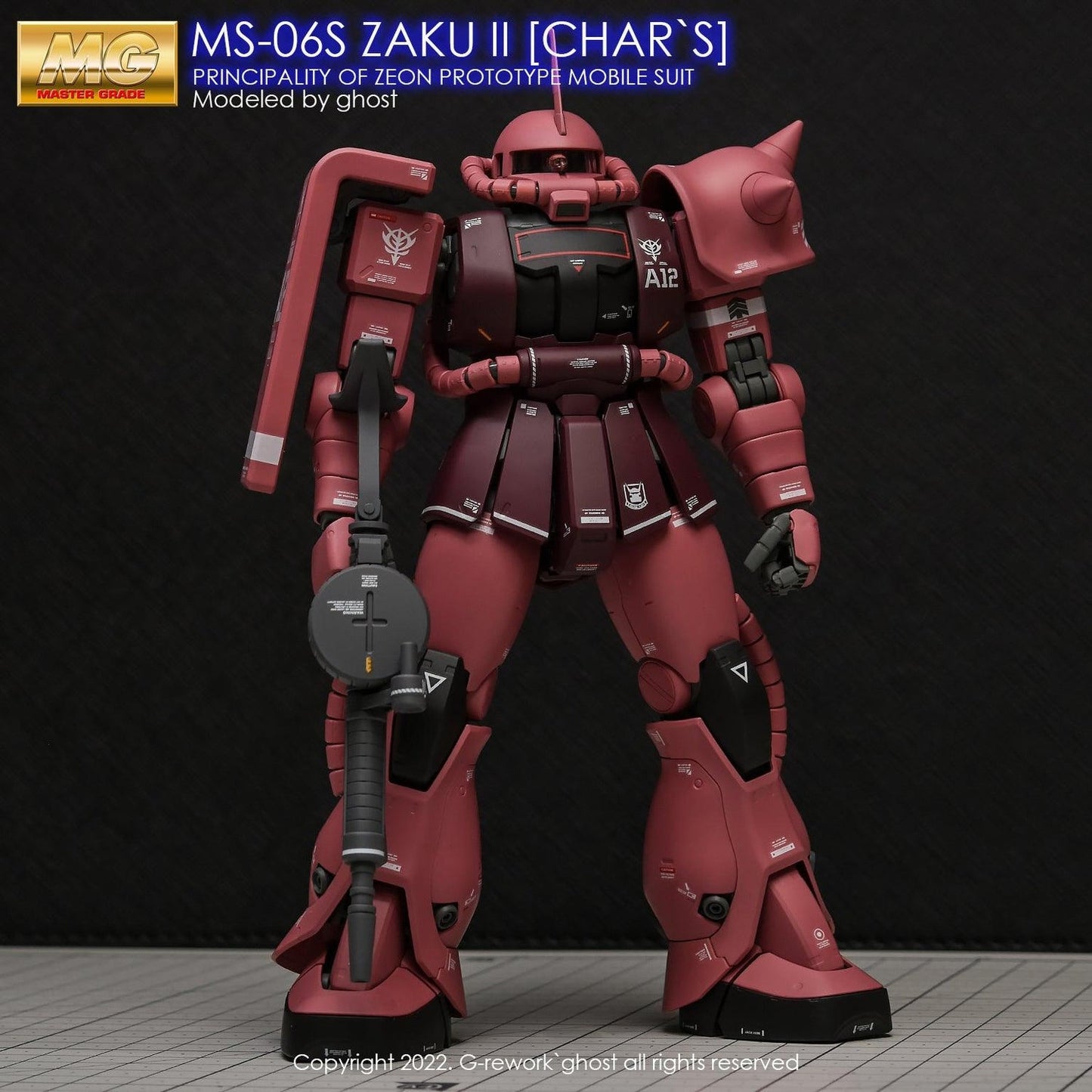DL Model [MG] ZAKU2 2.0 CHAR WATER DECAL (Ghost G-Rework Style)