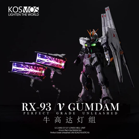 (Pre-Order) Kosmos Colorful RGB LED Units for PG Unleashed Nu Gundam [Main Body + 6 Fin Funnels](ETA: Q3 2026)